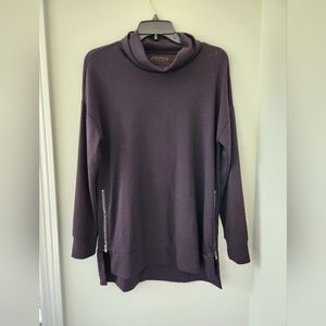 Stylus Black Oversized Turtleneck Tunic Buttery Soft Long Sleeve Size XS